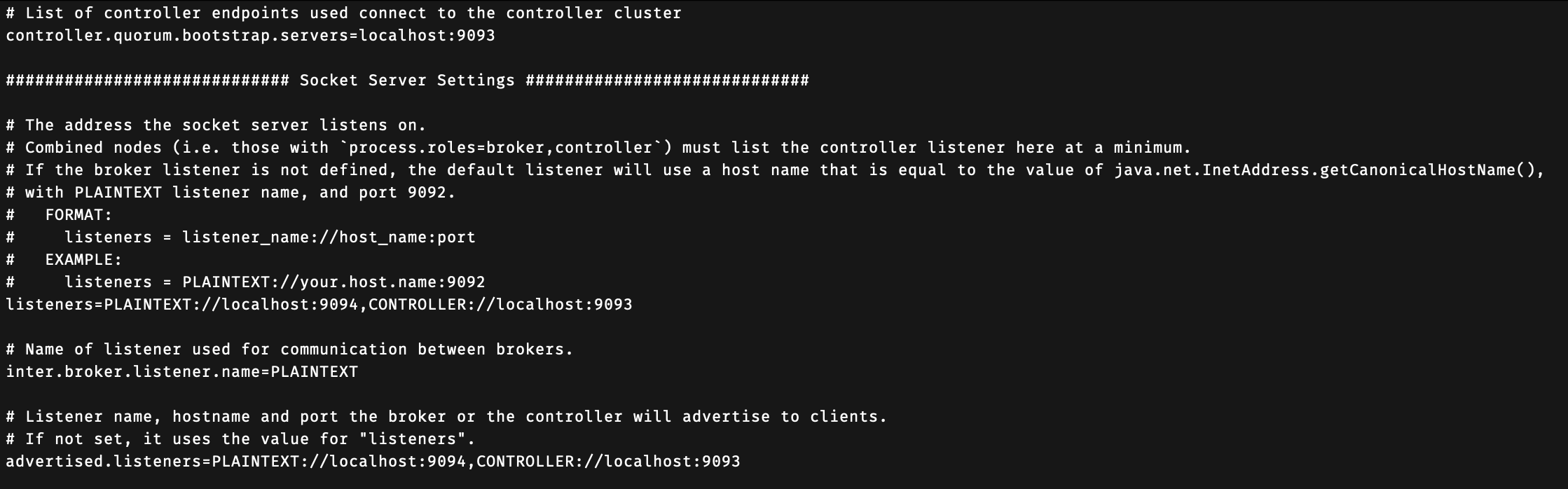 config kafka